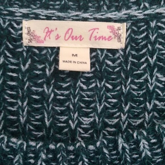 It's Our Time Hunter Green Boxy Crew Neck Sweater - Picture 10 of 14